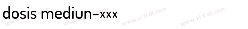 dosis mediun字体转换